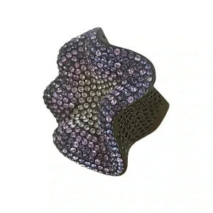 Joan Boyce Crystal Abstract Statement Fashion Ring